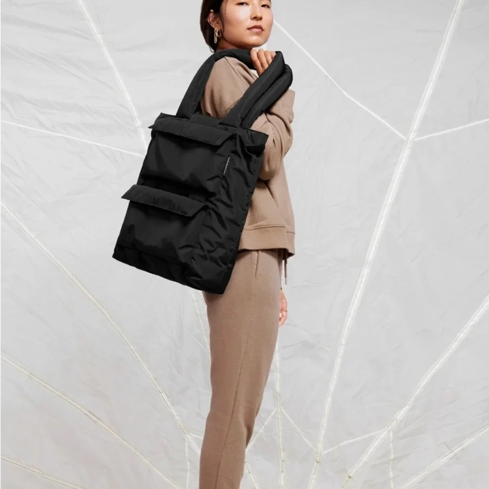 Dagne Dover Brown Puffer Tote Bag - Picture 2 of 10